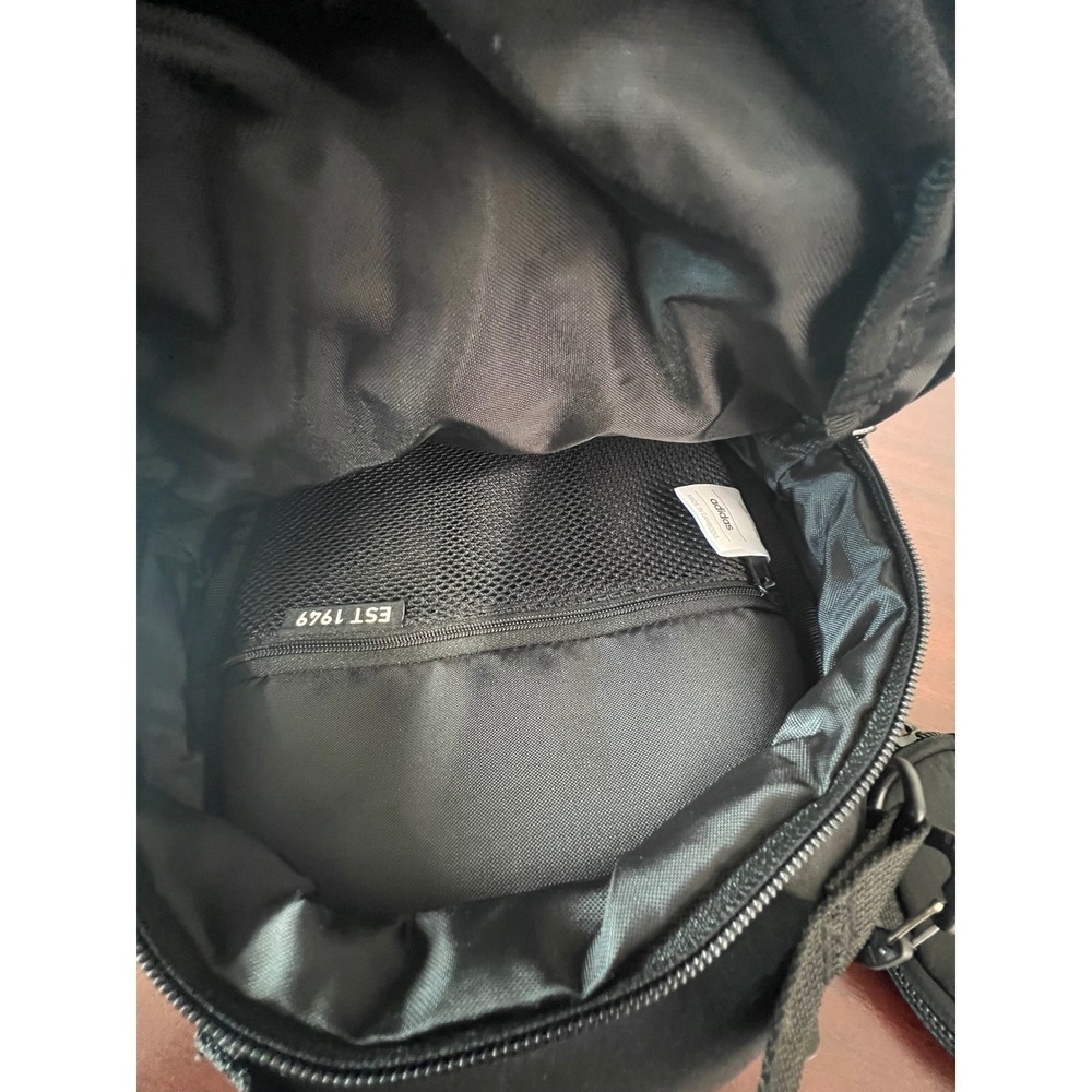 Adidas Must Have Mini Backpack Black White Nylon Small Bag IR0854 New With Tags - Picture 5 of 7